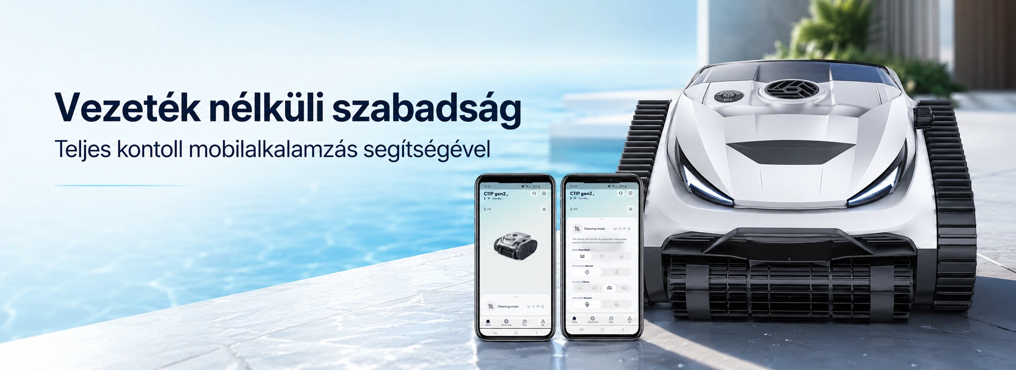 POOLSANA C11P Pathfinder vezeteknelkuli medence tisztito robot